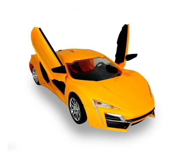 Imagem de Carrinho De Controle Carro Lamborghini Com Led Amarelo