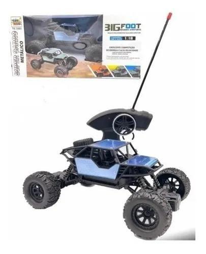 Imagem de Carrinho De Controle Remoto Com Suspensão Big Foot Off Road azul