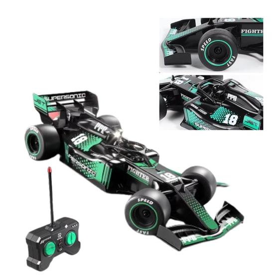 Imagem de Carrinho de Controle Remoto F1 Recarregável Com Fumaça LED