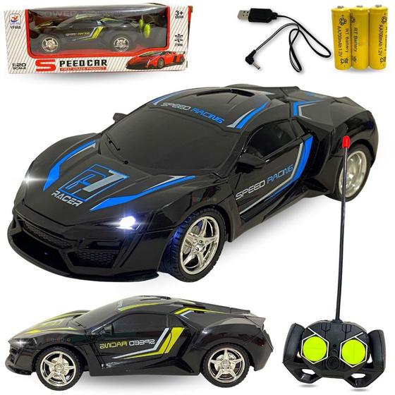 Carrinho De Controle Remoto Preto Com Farol Morcegão Carro Menor preço em Carrinho De Controle Remoto Preto Com Farol Morcegão Carro