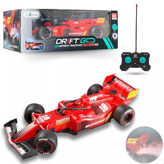 Imagem de Carrinho de Corrida F1 Com Efeito Fumaça e Luz LED