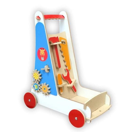 Imagem de Carrinho De Ferramentas Em Madeira 10 - Toptoy Brasil