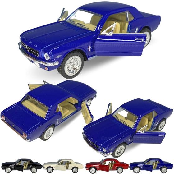 Imagem de Carrinho De Ferro Miniatura Mustang 1964 Metal Abre A Porta