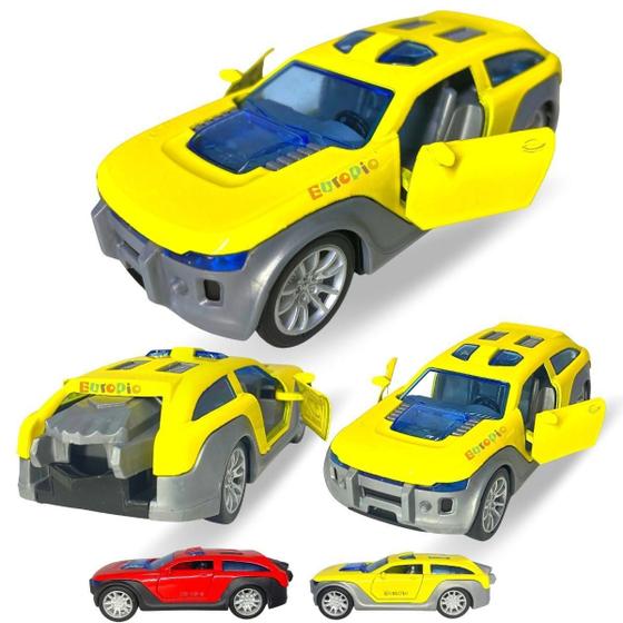 Imagem de Carrinho De Ferro Miniatura Sedan - Sedan Esportivo Amarelo