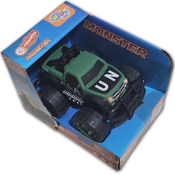 Imagem de Carrinho De Fricção Monster Trucks Possantes Wellkids Verde