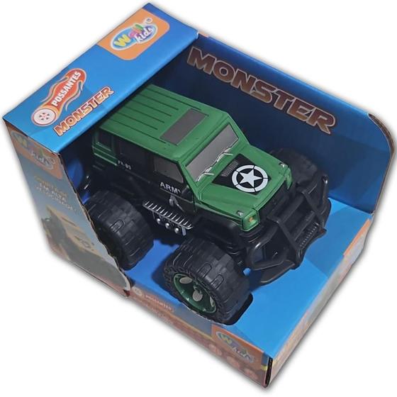 Imagem de Carrinho De Fricção Monster Trucks Possantes Wellkids Verde