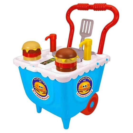 Imagem de Carrinho de Hambúrguer Lanche Brinquedo Cozinha Infantil - TILLIN