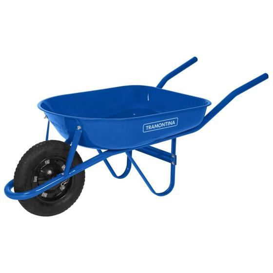 Carrinho de Mão 50L até 100kg Aço Azul 77704432 Menor preço em Carrinho de Mão 50L até 100kg Aço Azul 77704432