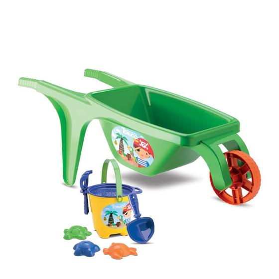 Imagem de Carrinho De Mão Brinquedo Carriola Praia Infantil