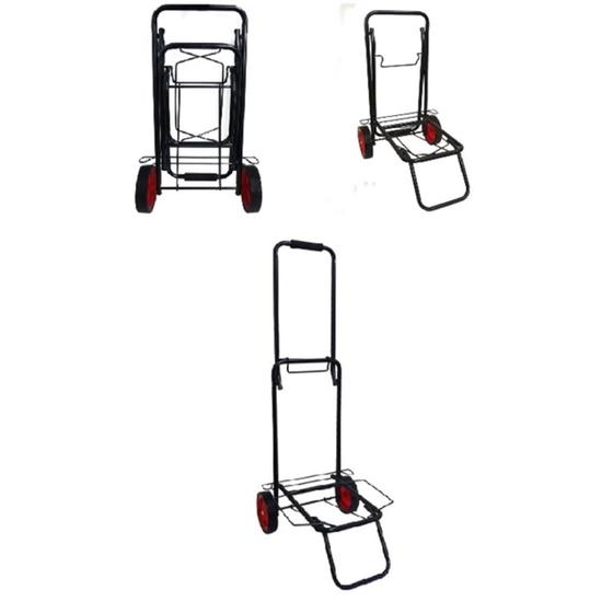 Imagem de Carrinho de mao dobravel 60kg plataforma multiuso mudança carga sacoleira compras