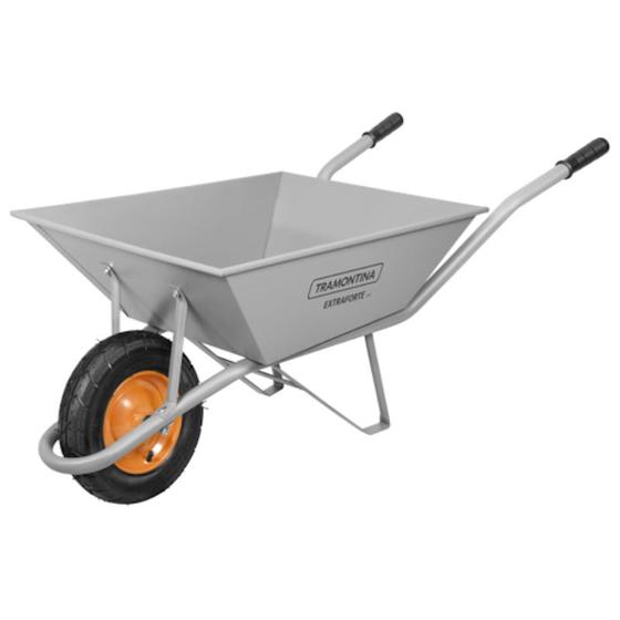 Carrinho de Mão Tramontina Extraforte Caçamba de 65 Litros e Pneus com Camara Menor preço em Carrinho de Mão Tramontina Extraforte Caçamba de 65 Litros e Pneus com Camara