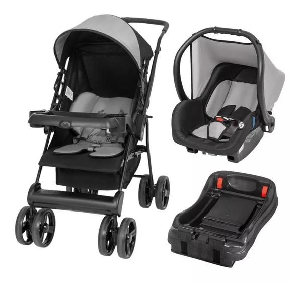 Carrinho de Bebe Tutti Baby Bebê Conforto Solare Preto e Cinza Carrinho de Bebe Tutti Baby Bebê Conforto Solare Preto e Cinza