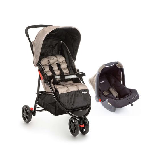 Carrinho de Bebe Voyage Bebê Conforto Delta Duo Bege Cax00679 Carrinho de Bebe Voyage Bebê Conforto Delta Duo Bege Cax00679