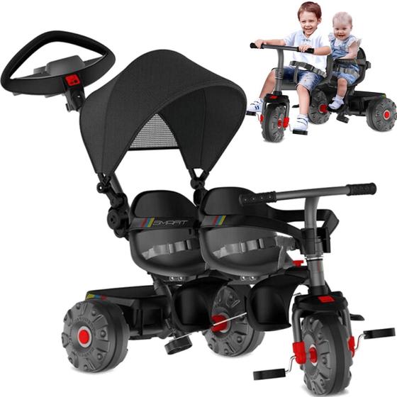 Imagem de Carrinho de Passeio e Pedal Bandeirante Moto Smart Duo Capota