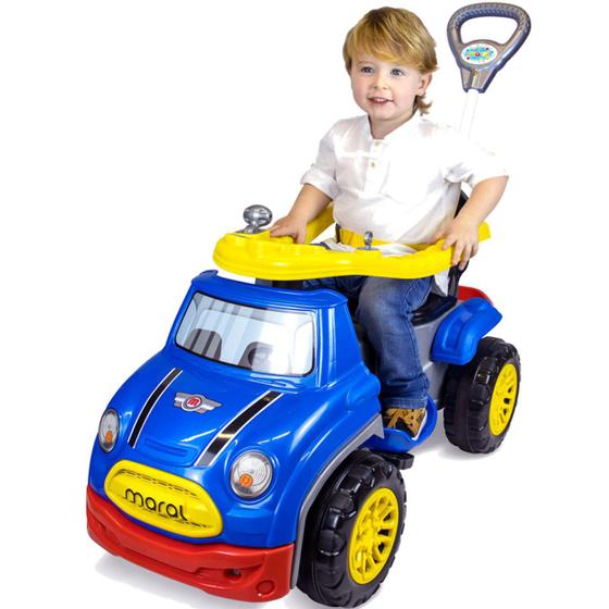 Imagem de Carrinho de Passeio e Pedal para Bebe Maral Sport Car Azul