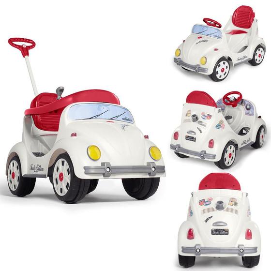Carrinho De Passeio Fusca Fouks Infantil Pedal Motoca Protetor Branco Menor preço em Carrinho De Passeio Fusca Fouks Infantil Pedal Motoca Protetor Branco