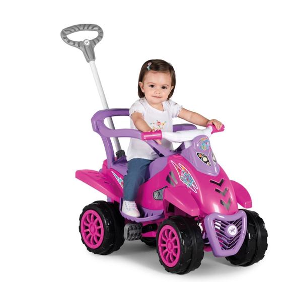 Carrinho de passeio infantil Cross Legacy Rosa Pink quadriciclo com pedal e empurrador Calesita é boa?