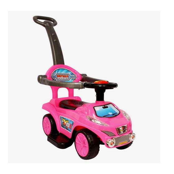 Imagem de Carrinho de passeio infantil meninas com luz e melodia - rosa 