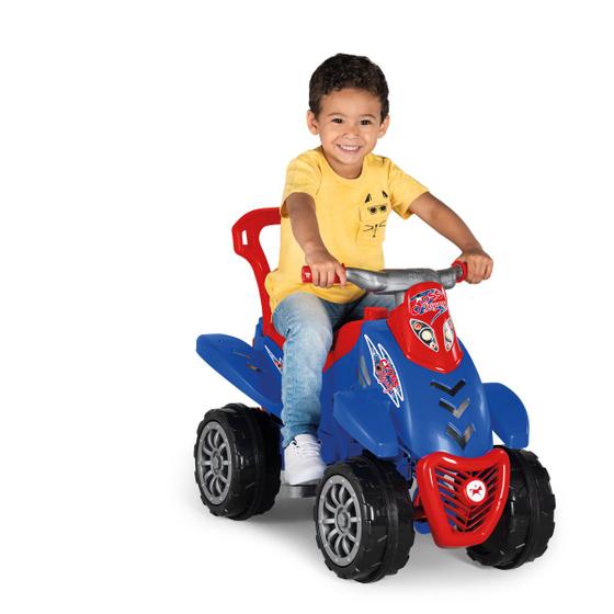 Imagem de Carrinho de Passeio Infantil Menino Bebe Criança - com Pedal com Empurrador Calesita