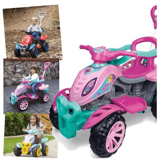 Imagem de Carrinho De Passeio Infantil Quadriciclo Lady Star Rosa Crianças até 30 Kg