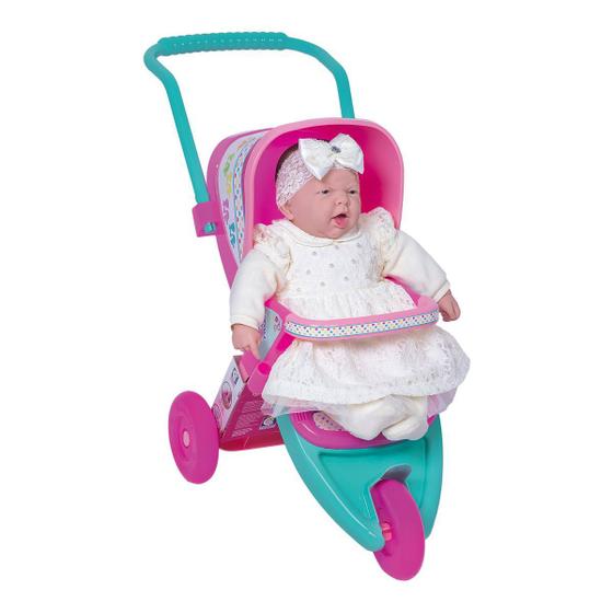 Imagem de Carrinho De Passeio Ninos Reborn Menina Com 3 Rodas 2284 - Cotiplás