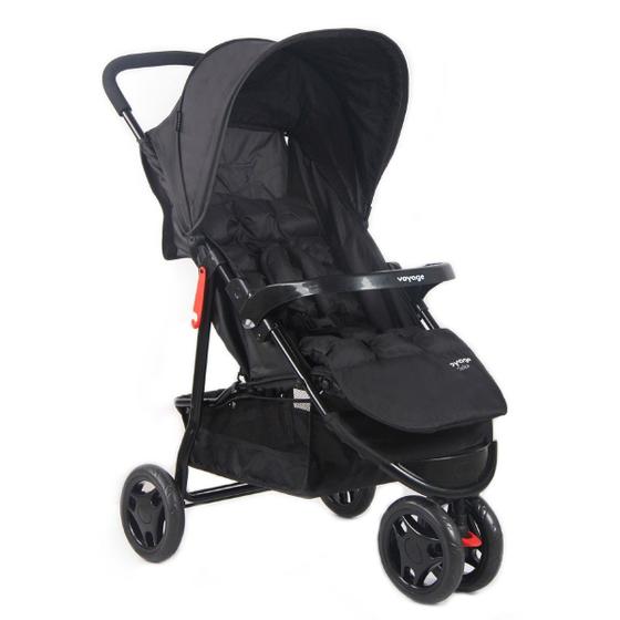 Carrinho De Passeio Para Bebê Delta (Até 15kg) Preto Voyage Imagem de Carrinho De Passeio Para Bebê Delta (Até 15kg) Preto Voyage