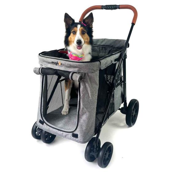 Imagem de Carrinho de passeio para Pet, animal de estimação, cachorro, cão, gato de grande porte até 30 Kg