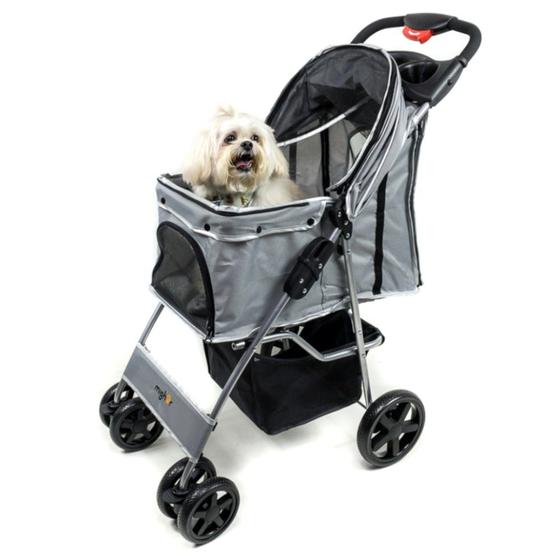 Imagem de Carrinho de passeio para Pet, animal de estimação, cachorro, cão, gato de pequeno porte até 15Kg