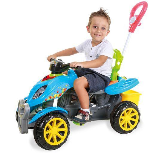 Imagem de Carrinho de Passeio Quadriciclo Infantil Andador Maral Moto Menina Menino Colorido Para Criança