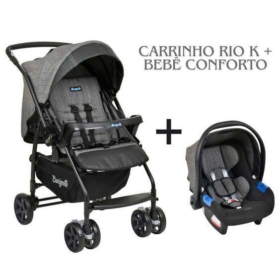 Imagem de Carrinho de Passeio Rio K + Bebê conforto Touring X - Burigotto