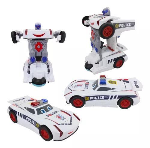 Imagem de Carrinho De Polícia Autobots Bate E Volta Com Luz E Som