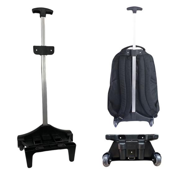 Carrinho De Rodinha mochila Escolar Juvenil Preto 1 Haste Mochilas de 43 A 48 Cm Alumínio Menor preço em Carrinho De Rodinha mochila Escolar Juvenil Preto 1 Haste Mochilas de 43 A 48 Cm Alumínio