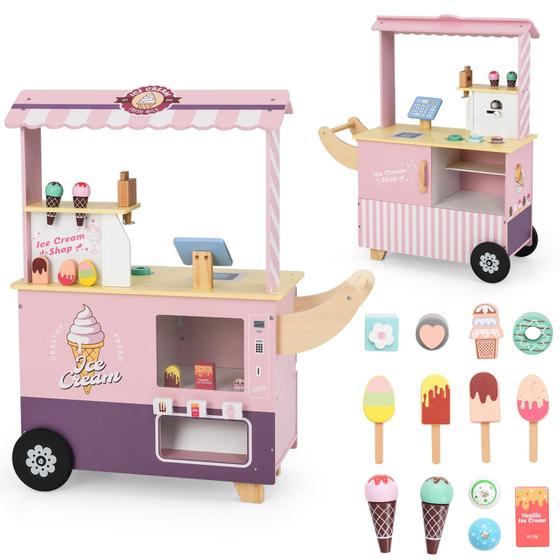 Imagem de Carrinho de Sorvete Toy INFANS com Acessórios - Para Crianças a partir de 3 Anos