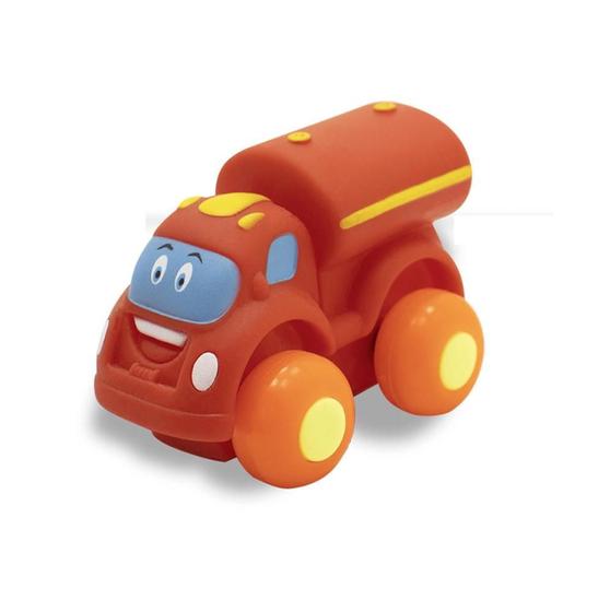 Carrinho de Vinil Soft Cars Bombeiro Divertoys Carrinho de Brinquedo