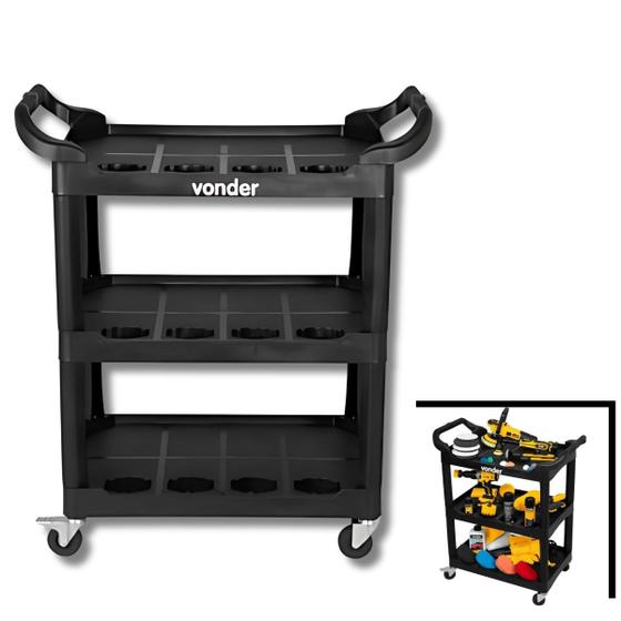 Imagem de Carrinho Detalhamento Automotivo Vonder Com 3 Prateleiras - Vonder