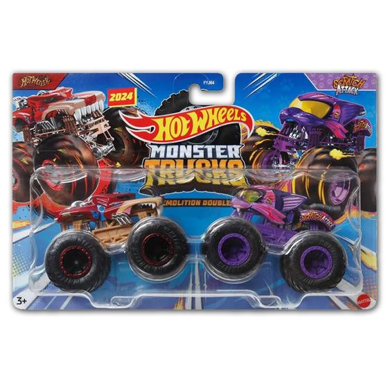 Imagem de Carrinho Duplo Hot Wheels Monster Truck 1:64 Original Mattel