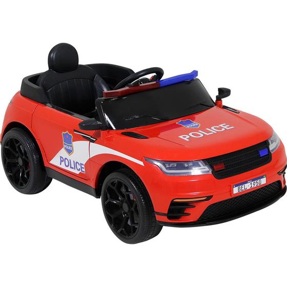 Imagem de Carrinho Elétrico de Polícia Drift 12V Vermelho Bel