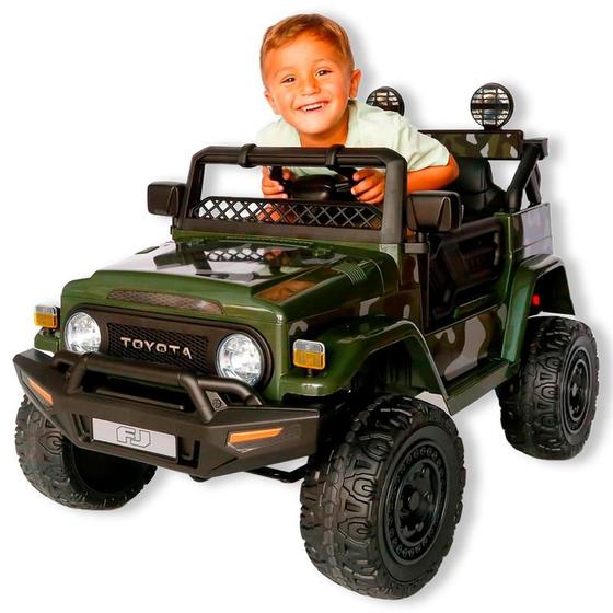 Imagem de Carrinho Elétrico Infantil Carro De Passeio Jeep 12v Verde