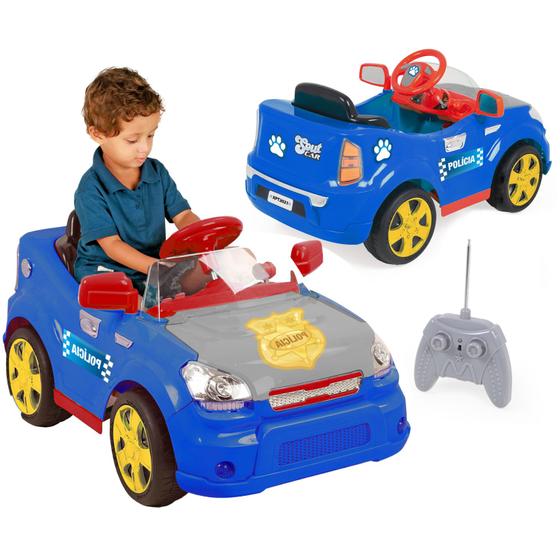 Imagem de Carrinho Eletrico Infantil Motorizado 6v Sout Car Azul Rc - Homeplay