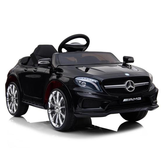 Imagem de Carrinho Elétrico Mercedes Luxo 12v Preto Controle Som Luz - Bang Toys