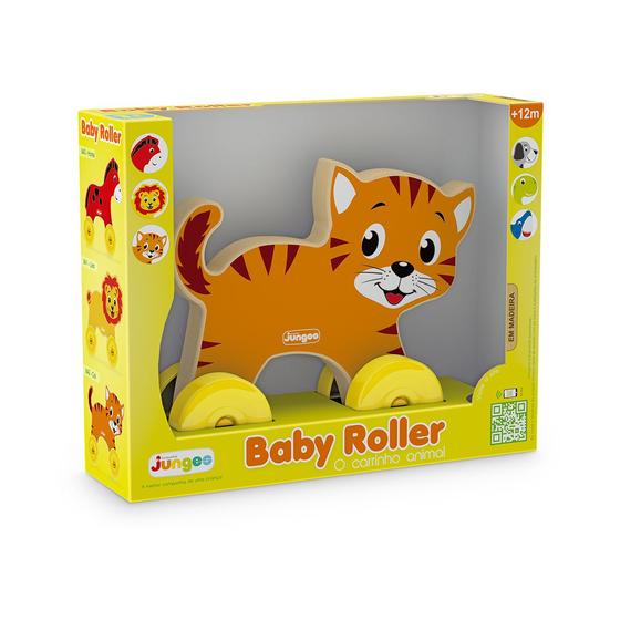 Imagem de Carrinho em Madeira MDF, Gatinho, Baby Roller, Junges