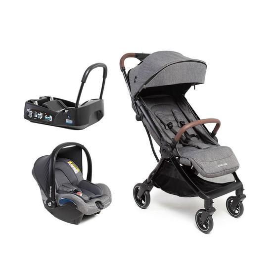 Carrinho de Bebe Maxi Cosi Bebê Conforto Eva³ Trio Select Cinza Cax00892