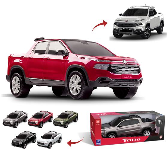 Imagem de Carrinho Fiat Toro Metalizada Pick Up 38cm Realista Original