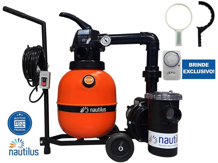 Imagem de Carrinho Filtro E Bomba F300 Para Piscinas 16.000 Nautilus