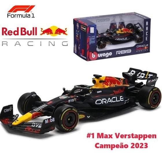 Imagem de Carrinho Fórmula 1 Rbr19 Campeão 2023 Verstappen 1 Bburago