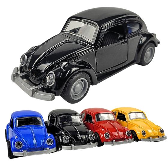 Imagem de Carrinho Fusquinha Herbie De Ferro Fusca Fricção Abre Porta Branco