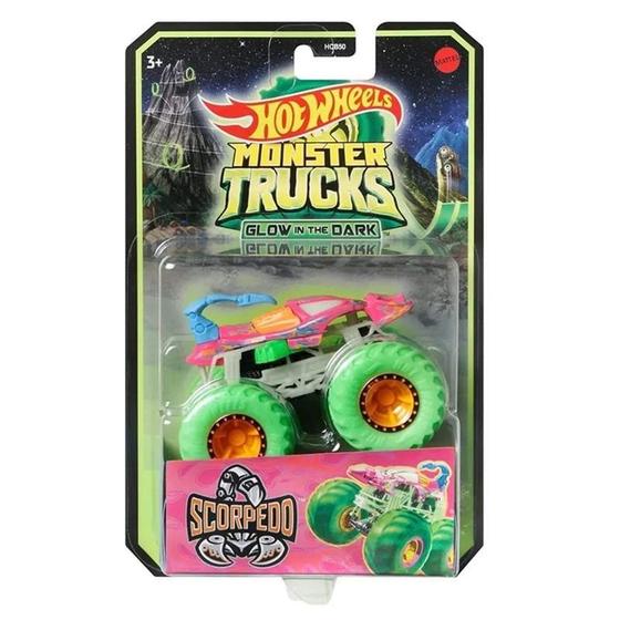 Imagem de Carrinho Hot Wheels Monster Trucks Brilha No Escuro Scorpedo