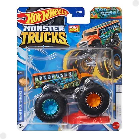 Imagem de Carrinho Hot Wheels Monster Trucks Too Scool 1:64 FYJ44 - Mattel