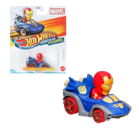 Imagem de Carrinho Hot Wheels Racer Verse Homem De Ferro Marvel Mattel