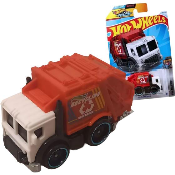 Imagem de Carrinho Hotwheels Caminhão Coleta de Lixo Total Disposal